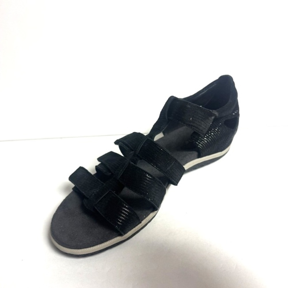 David Tate Black Multi-Strap Sandals